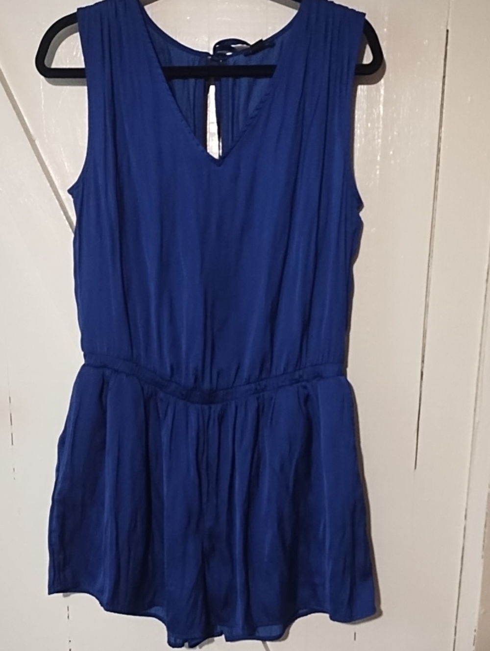 LOFT Oversized Cobalt Blue Sleeveless Casual Romper EUC.